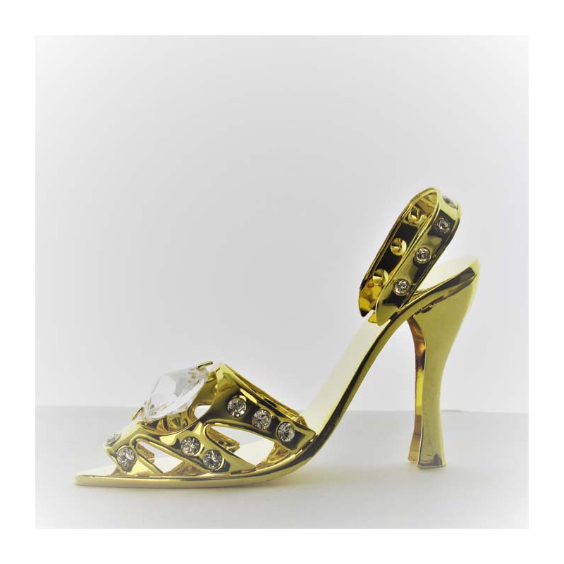 Damenschuh Swarovski Elements vergoldet