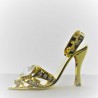 Damenschuh Swarovski Elements vergoldet