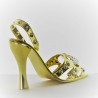 Damenschuh Swarovski Elements vergoldet