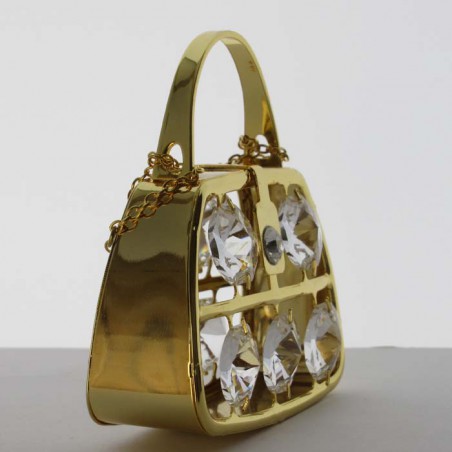 Handtasche Swarovski Elements vergoldet