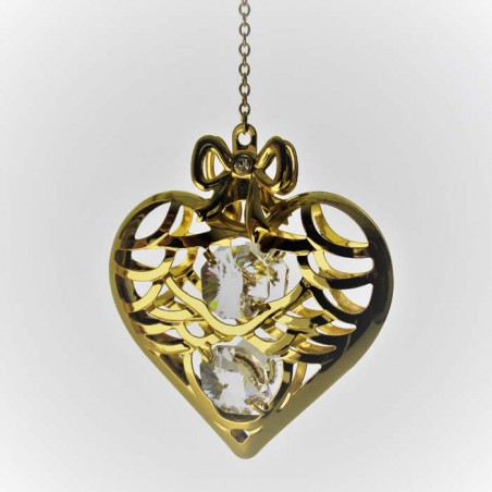 Herz zum hängen* mit Swarovski Elements vergoldet