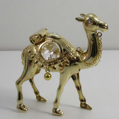 Kamel mit Swarovski Elements vergoldet
