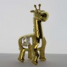 Giraffe kleine mit Swarovski Elements vergoldet
