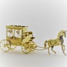 Kutsche mit Pferd Swarovski Elements vergoldet