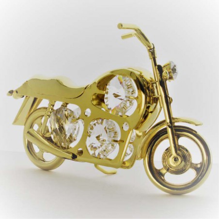 Motorrad Swarovski Elements vergoldet