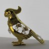 Papagei Swarovski Elements vergoldet