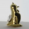 Pinguin mit Swarovski Elements vergoldet