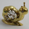 Schnecke mit Swarovski Elements vergoldet