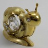 Schnecke mit Swarovski Elements vergoldet