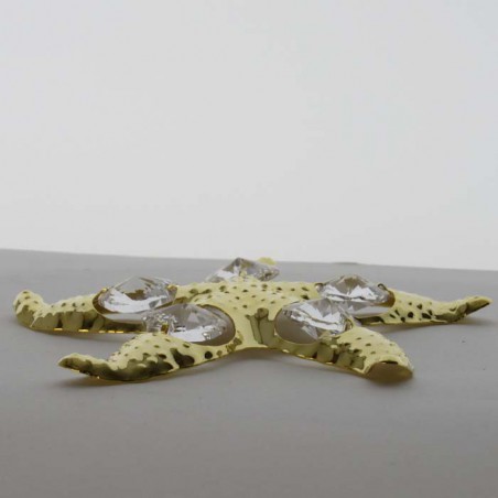 Seestern mit Swarovski Elements vergoldet