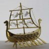 Wikinger Schiff mit Swarovski Elements vergoldet