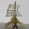 Wikinger Schiff mit Swarovski Elements vergoldet