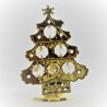 Windlicht mit Tannenbaum Swarovski Elements vergoldet
