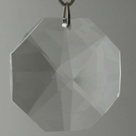 Glas Achteck 50mm Bleifrei Kristallglas zum hängen