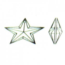 Glas Stern 43mm Bleifrei-Kristallglas  zum hängen