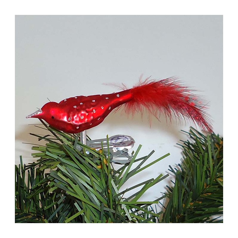 Glasvogel, mini-Vogel, rot Glimmerpunkte,