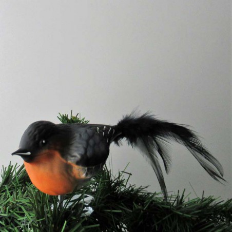 Glasvogel Dompfaff, mit Naturfedern