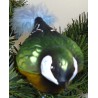 Glasvogel, Kohlmeise, mit Naturfedern
