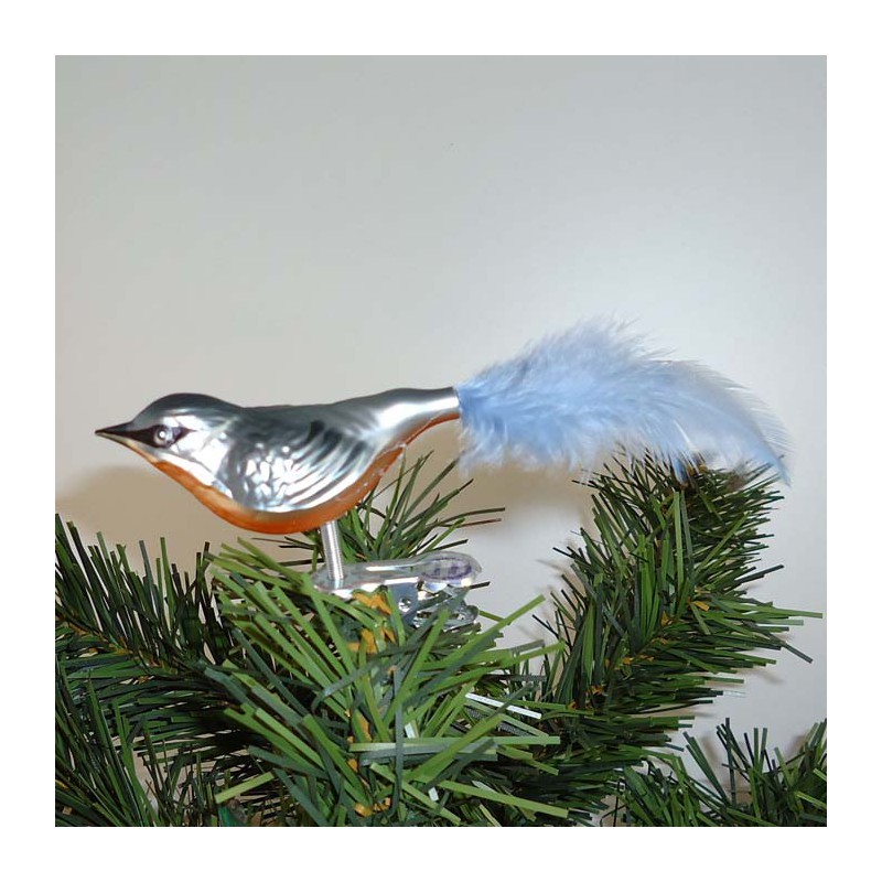 Glasvogel Kleiber K & G Naturvögel mit Naturfedern