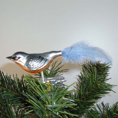 Glasvogel Kleiber K & G Naturvögel mit Naturfedern