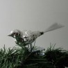 Glasvogel, kleiner breiter Vogel, Eis Lack weiss mit Glasfaserschwanz