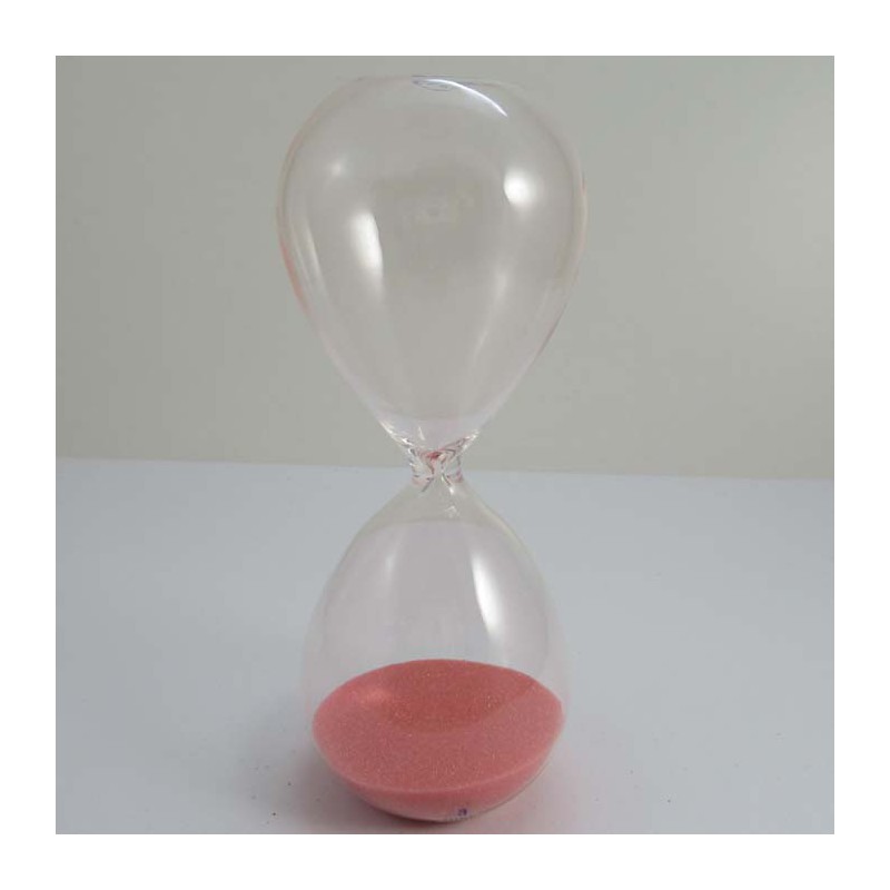 Glas-Sanduhr 3 Min. 13 cm Rosa,