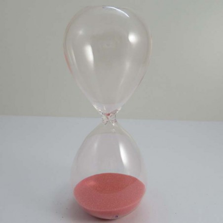Glas-Sanduhr 3 Min. 13 cm Rosa,