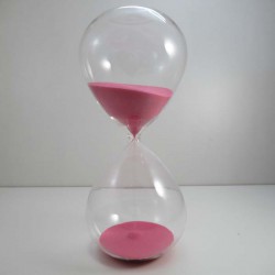 Glas-Sanduhr 3 Min. 13 cm Rosa,