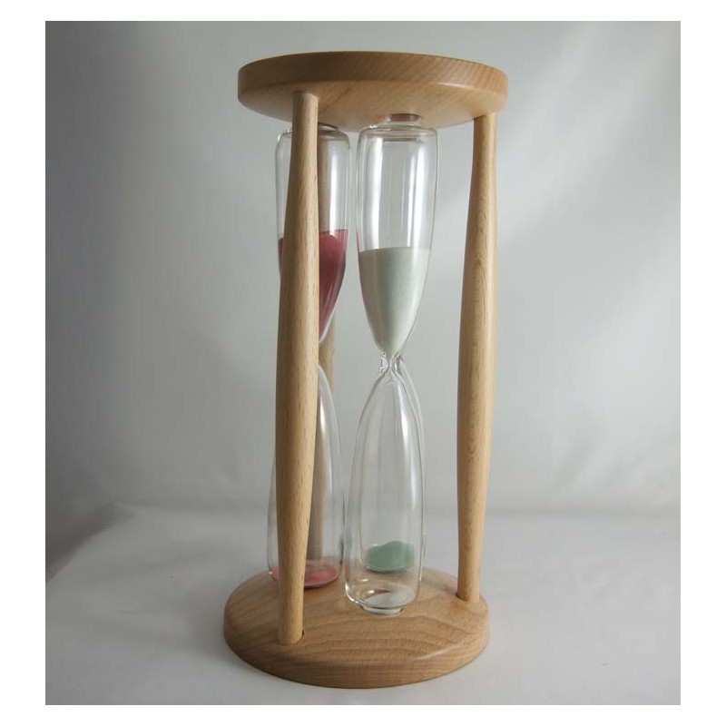 Sanduhr 3 -10-15 Min. 24 cm Triumph Natur Buche
