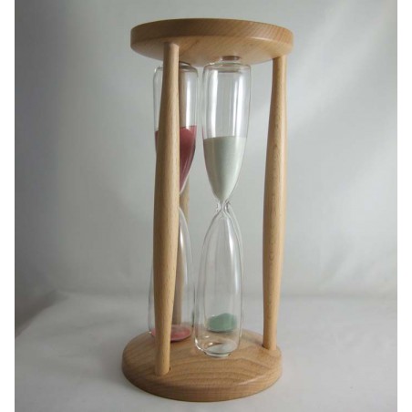 Sanduhr 3 -10-15 Min. 24 cm Triumph Natur Buche