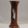 Sanduhr 5 Min. 11cm Weiss, zylindrisch Classic Zwetschgenholz Sanduhr
