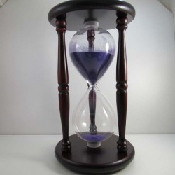 Sanduhr 60 Min. 32 cm Gross Hölzerne Sanduhr Mahagoniroten Farbe