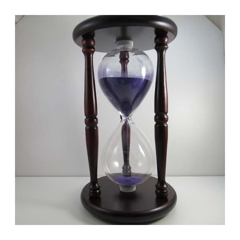 Sanduhr 60 Min. 32 cm Gross Hölzerne Sanduhr Mahagoniroten Farbe