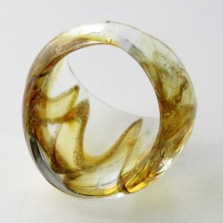 Muranoglas Fingerring 28mm Lampwork Gold Sand, gemischte Farben