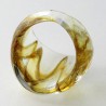 Muranoglas Fingerring 28mm Lampwork Gold Sand, gemischte Farben