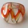 Muranoglas Fingerring 28mm Lampwork Gold Sand, gemischte Farben
