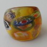 Muranoglas Fingerring 27mm Millefioraglas Murano  gemischte Farben