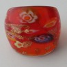 Muranoglas Fingerring 27mm Millefioraglas Murano  gemischte Farben