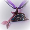 Muranoglas Fisch 70mm Lampwork Anhänger gemischte Farben  und Ganzband