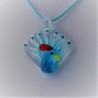 Muranoglas Pfau 46mm zum hängen