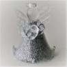 Glas Engel 45mm glitzernd mit Herz bunt sortiert  zum hängen und stellen