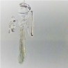 Glas Engel 50mm klar-silber sortiert zum hängen, ca.50x35x20mm