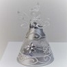 Glas Engel 80mm klar-silber-weiss betend, zum hängen und stellen