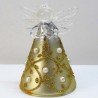 Glas Engel 80mm gold-klar betend, zum hängen und stellen