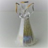 Glasengel bunt schillernd mit Herz weiss  zum hängen und stellen ca. 70x35x35mm 13g