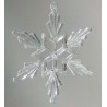 Glas Stern 9cm klar zum hängen,