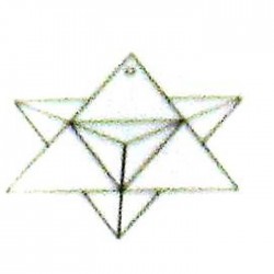 Glas Merkabah 60mm Bleifrei-Kristallglas zum hängen
