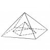 Glas Pyramide in Pyramide 80 mm BB-klar