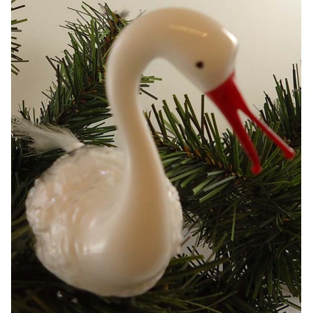 Glasvogel, Storch K & G weiss schwarz rot-