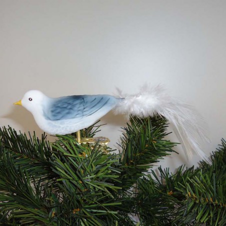 Glasvogel, Sturmmöwe mit Weissen Naturfedern